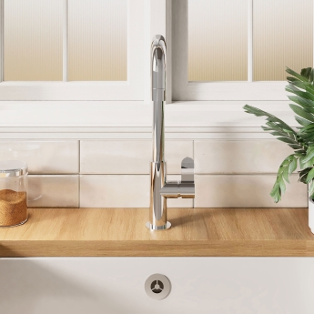 Nuie Kosi Mono Kitchen Sink Mixer Tap Single Lever Handle - Chrome | Product Image