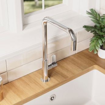 Nuie Kosi Mono Kitchen Sink Mixer Tap Single Lever Handle - Chrome | Product Image