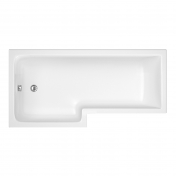 Nuie Square L-Shaped Shower Bath 1600mm x 700mm/850mm - Left Handed (inc Leg Set)