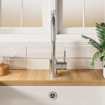 Nuie Lachen Mono Kitchen Sink Mixer Tap Single Lever Handle - Chrome | Product Image