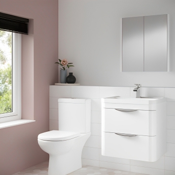 Nuie Lawton Close Coupled Pan Push Button Cistern - Excluding Seat