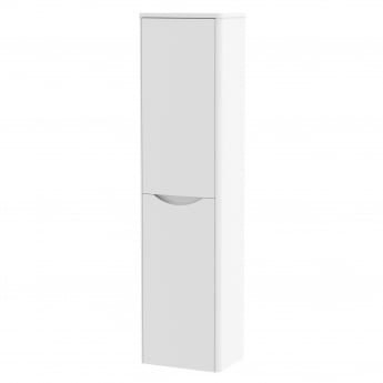 Nuie Lunar Wall Hung 2-Door Tall Unit 356mm Wide - Satin White