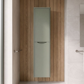Lunar 350mm Wall Hung 2-Door Tall Storage Unit | Product Image
