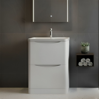 Lunar 600mm 2-Drawer Floor Standing Vanity Unit
