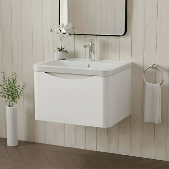 Lunar 600mm 1-Drawer Wall Hung Vanity Unit