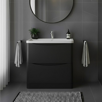 Lunar 800mm 2-Drawer Floor Standing Vanity Unit