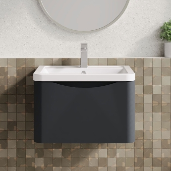 Lunar 600mm 1-Drawer Wall Hung Vanity Unit | Product Image