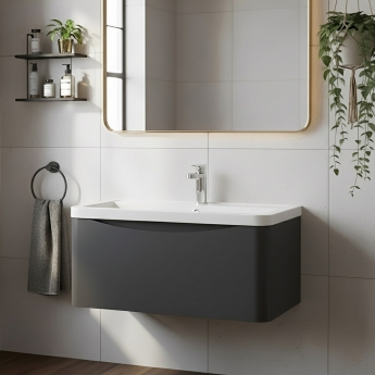 Lunar 800mm 1-Drawer Wall Hung Vanity Unit