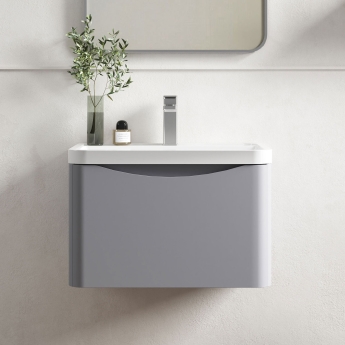 Lunar 600mm 1-Drawer Wall Hung Vanity Unit | Product Image