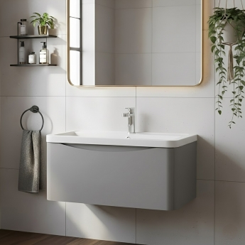 Lunar 800mm 1-Drawer Wall Hung Vanity Unit