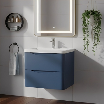 Lunar 600mm 2-Drawer Wall Hung Vanity Unit