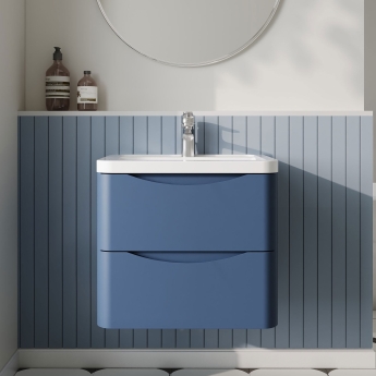 Lunar 600mm 2-Drawer Wall Hung Vanity Unit | Product Image