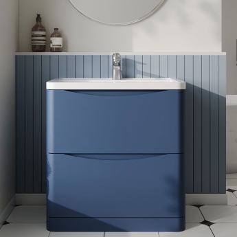Lunar 800mm 2-Drawer Floor Standing Vanity Unit | Product Image