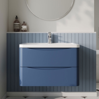 Lunar 800mm 2-Drawer Wall Hung Vanity Unit | Product Image