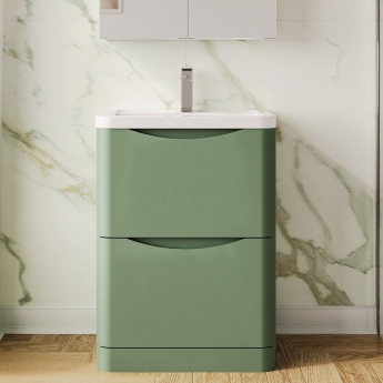 Lunar 600mm 2-Drawer Floor Standing Vanity Unit | Product Image
