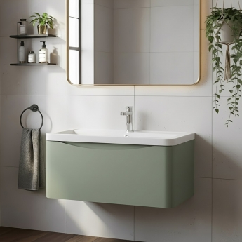 Lunar 800mm 1-Drawer Wall Hung Vanity Unit