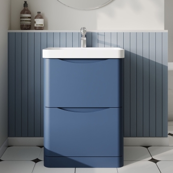 Lunar 600mm 2-Drawer Floor Standing Vanity Unit | Product Image