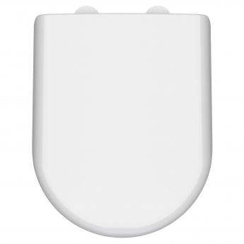 Nuie Luxury D-Shaped Toilet Seat with Soft Close Quick Release Hinges 364mm Wide - White