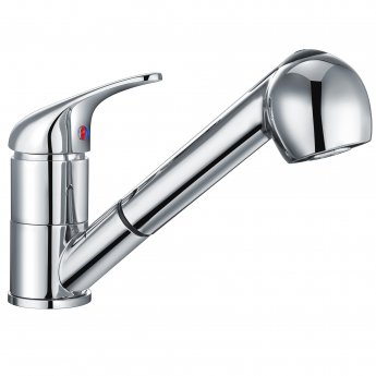 Nuie Mono Kitchen Sink Mixer Tap Pull Out Rinser - Chrome