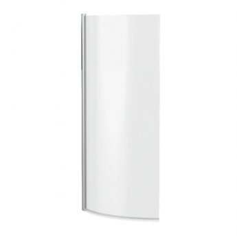 Nuie Curved P-Shaped Hinged Bath Screen 1433mm H x 715mm W - 6mm Glass