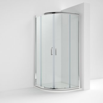 Nuie Pacific Quadrant Shower Enclosure with Round Handle 800mm x 800mm - 6mm Glass