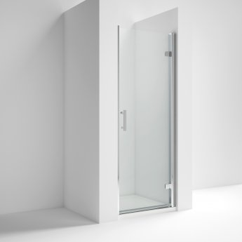 Nuie Pacific Hinged Shower Door 800mm Wide - 6mm Glass