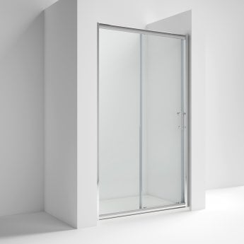 Nuie Pacific Sliding Shower Door 1200mm Wide - 6mm Glass