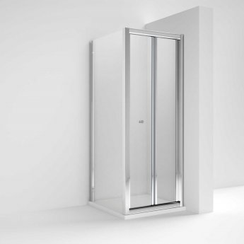 Nuie Pacific Bi-Fold Door Square Shower Enclosure 760mm x 760mm - 4mm Glass