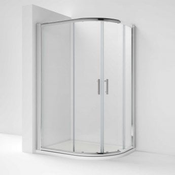 Hudson Reed Pacific Offset Quadrant Shower Enclosure 1200mm x 800mm with Tray RH - 6mm Glass