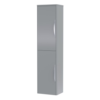 Nuie Parade Tall Wall Mounted Cupboard Unit 350mm Wide - Satin Grey | Product Image
