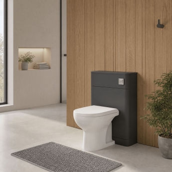 Nuie Parade Back to Wall WC Toilet Unit 550mm Wide - Satin Anthracite | Product Image