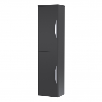 Nuie Parade Tall Wall Mounted Cupboard Unit 350mm Wide - Satin Anthracite