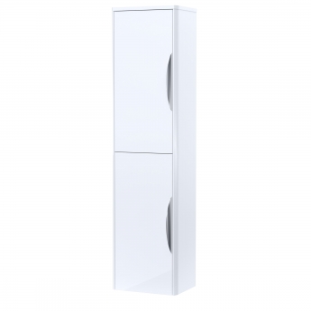Nuie Parade Tall Wall Mounted Cupboard Unit 350mm Wide - Gloss White