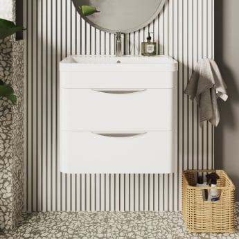 Parade 600mm 2-Drawer Wall Hung Vanity Unit