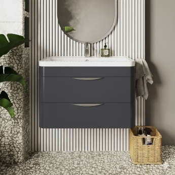 Parade 800mm 2-Drawer Wall Hung Vanity Unit