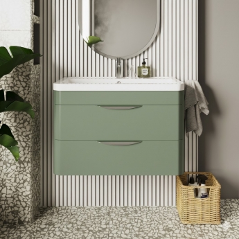 Parade 800mm 2-Drawer Wall Hung Vanity Unit