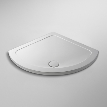 Nuie Pearlstone White Bespoke Single Entry Quadrant Shower Tray 850mm x 850mm