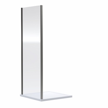 Rene Brushed Pewter Bi-Fold Door Square Shower Enclosure - 4mm Glass | Product Image
