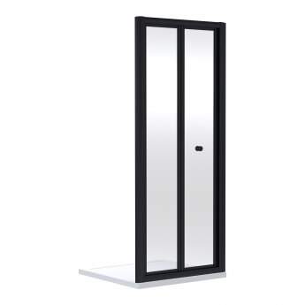 Rene Black Bi-Fold Door Square Shower Enclosure - 4mm Glass