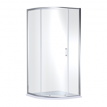 Nuie Rene Polished Chrome Single Entry Quadrant Shower Enclosure 900mm x 900mm - 6mm Glass