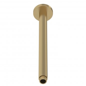 Nuie Arvan Round Ceiling Mounted Shower Arm 310mm Length - Brushed Brass