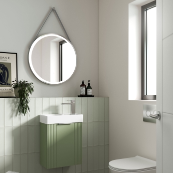 Nuie Salana Round LED Bathroom Mirror with Touch Sensor 600mm Diameter - Chrome | Product Image