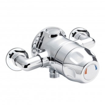 Nuie Exposed Sequential Thermostatic Shower Valve Club Handle - Chrome