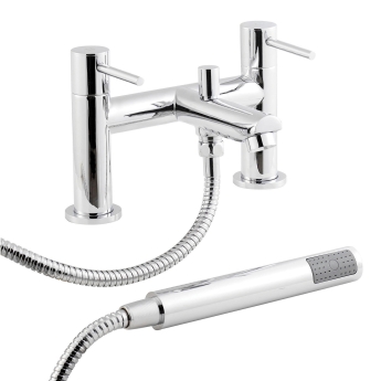 Nuie Series 2 Bath Shower Mixer Tap Pillar Mounted - Chrome | Product Image