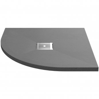 Nuie Slimline Slate Quadrant Shower Tray 800mm x 800mm - Grey
