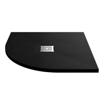 Nuie Slimline Slate Quadrant Shower Tray 800mm x 800mm - Black