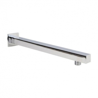 Nuie Square Wall Mounted Shower Arm 321mm Length - Chrome