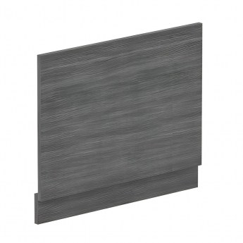 Nuie Straight Bath End Panel and Plinth 560mm H x 680mm W - Anthracite Woodgrain