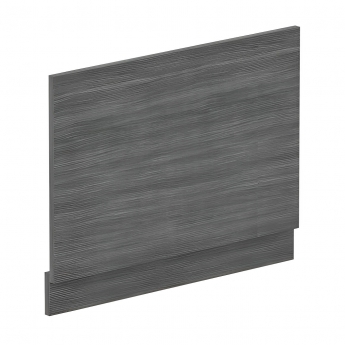 Nuie Straight Bath End Panel and Plinth 560mm H x 730mm W - Anthracite Woodgrain