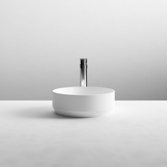 Nuie Vessel Round Sit-On Countertop Basin 350mm Wide - Matt White